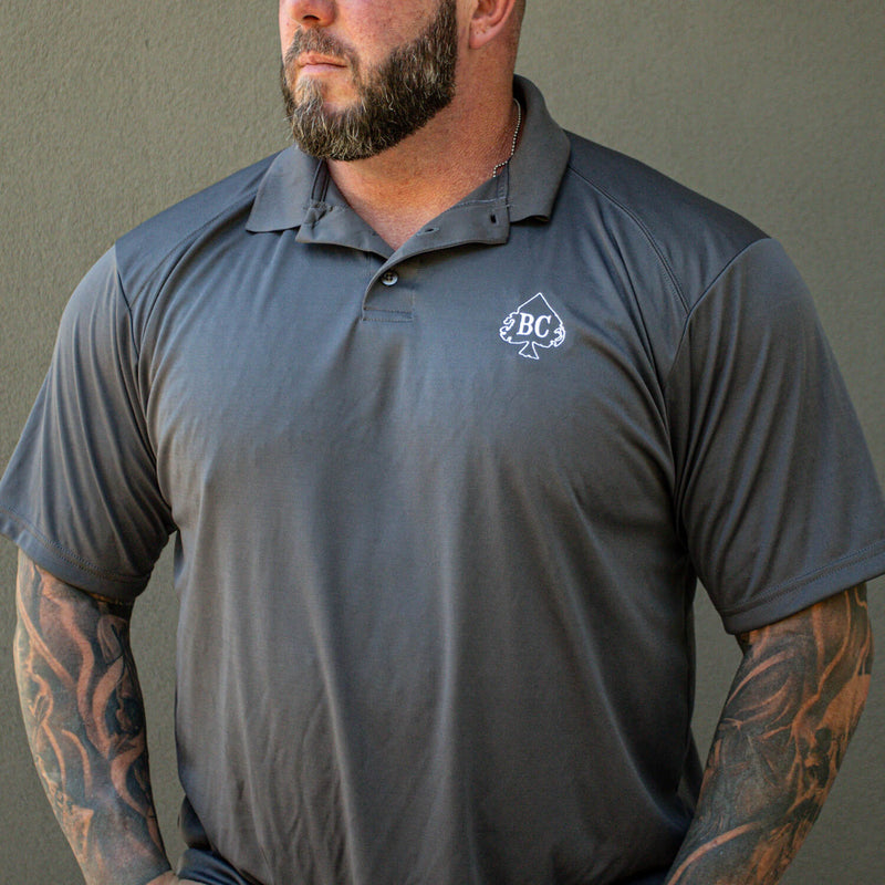 Charcoal Spade Polo