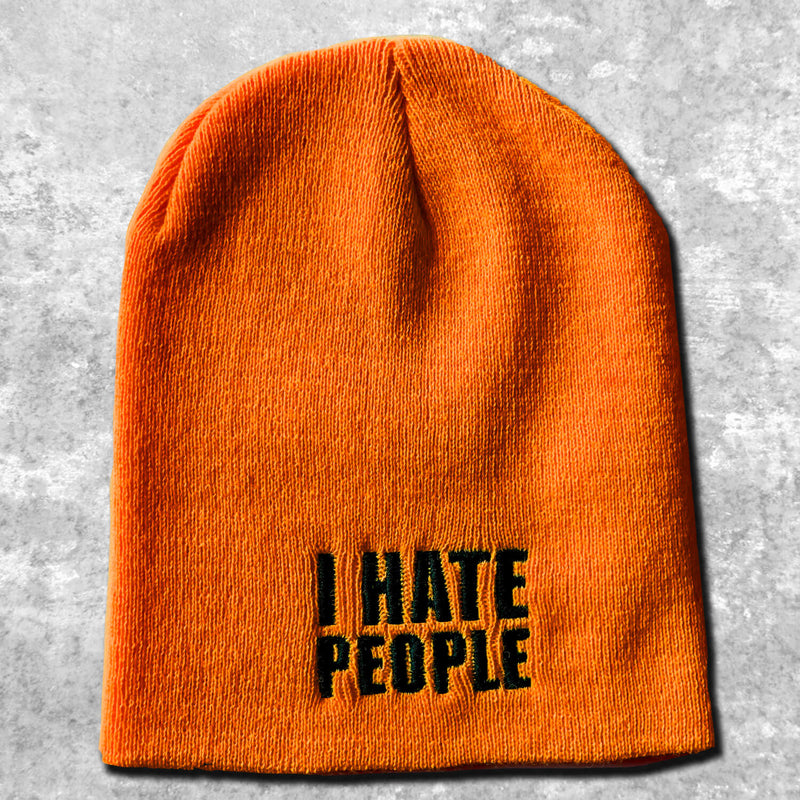 I Hate People Beanie (Blaze Orange)