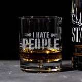 I Hate People Glass (Crystal)