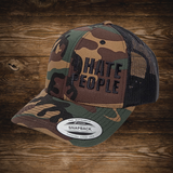 Camo I Hate People Hat (Snapback)