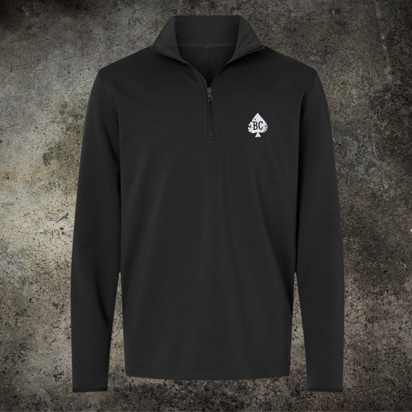 The Quarter Zip Pullover (Black)