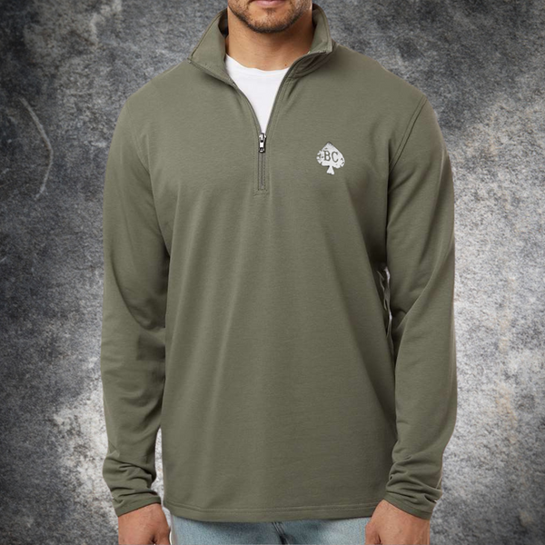 The Quarter Zip Pullover (Olive)