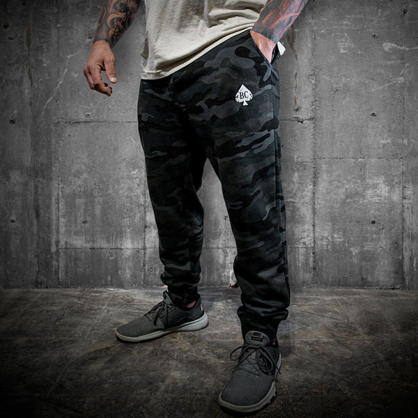 Black Camo Fleece Joggers