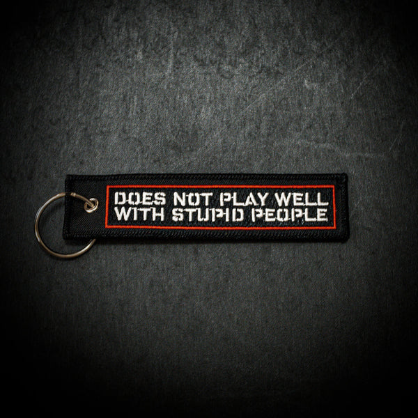 Stupid People Keychain